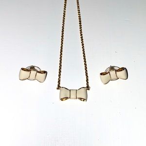 Kate Spade “Take A Bow” Earrings & Necklace Set